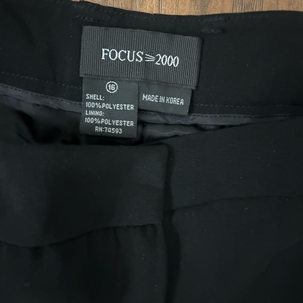 Casual Flowy Black Wide Leg Pants Plus-Size Curvy Businesswear Work - Picture 5 of 5